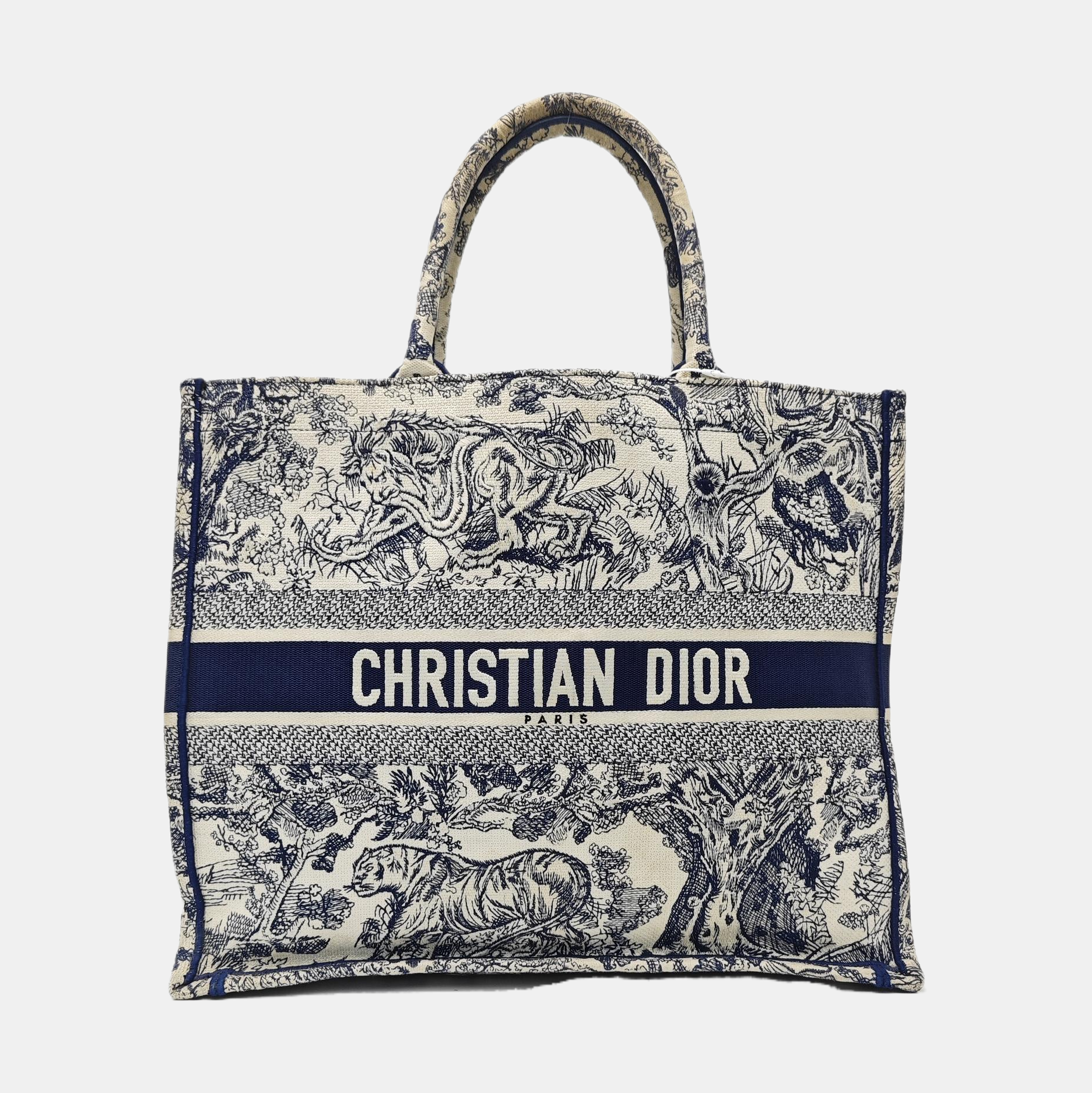 Book Tote Large Fabric Blue