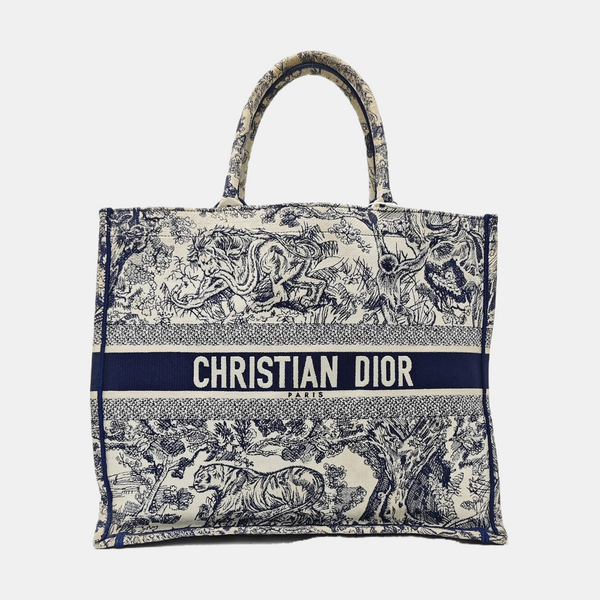 Book Tote Large Fabric Blue