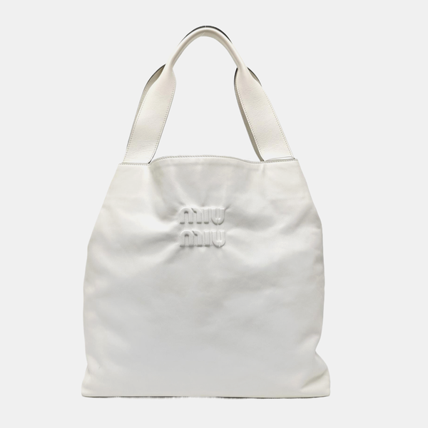 Calfskin Shoulder Bag White