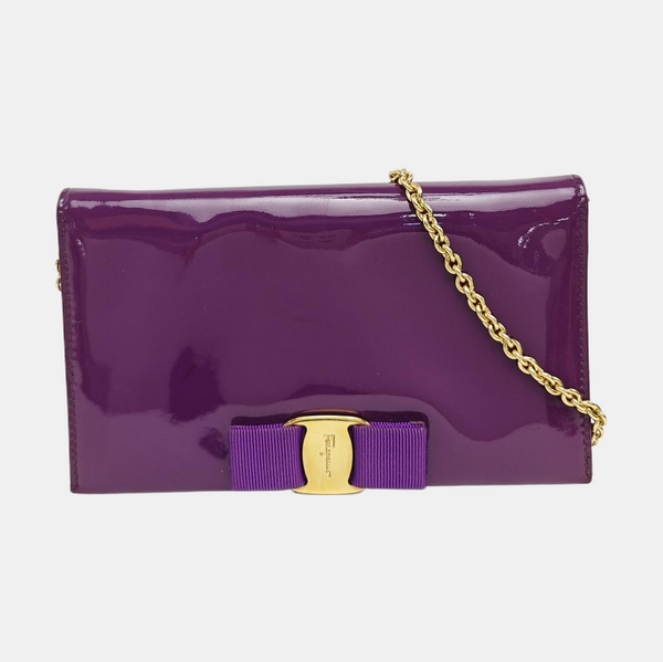 Calfskin Shoulder Bag Purple