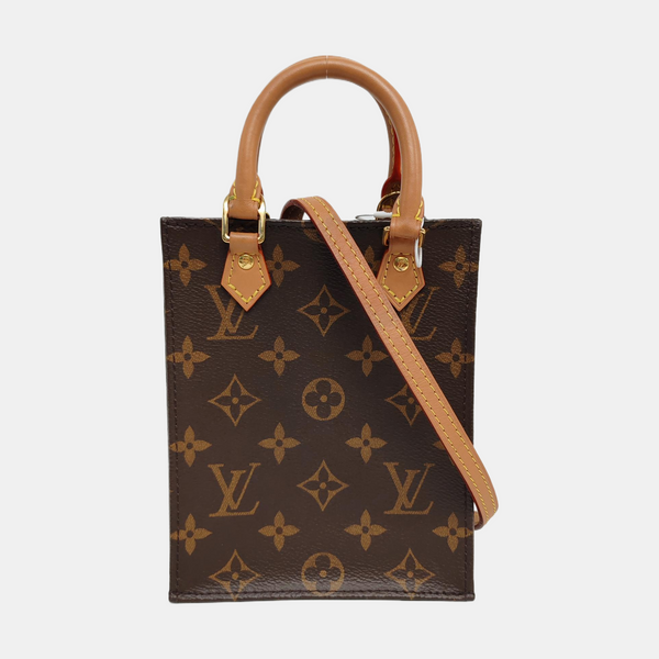 Authenticated pre-owned  SAC PLAT Mini Monogram Coated Canvas Brown - Tote Bag at Looply