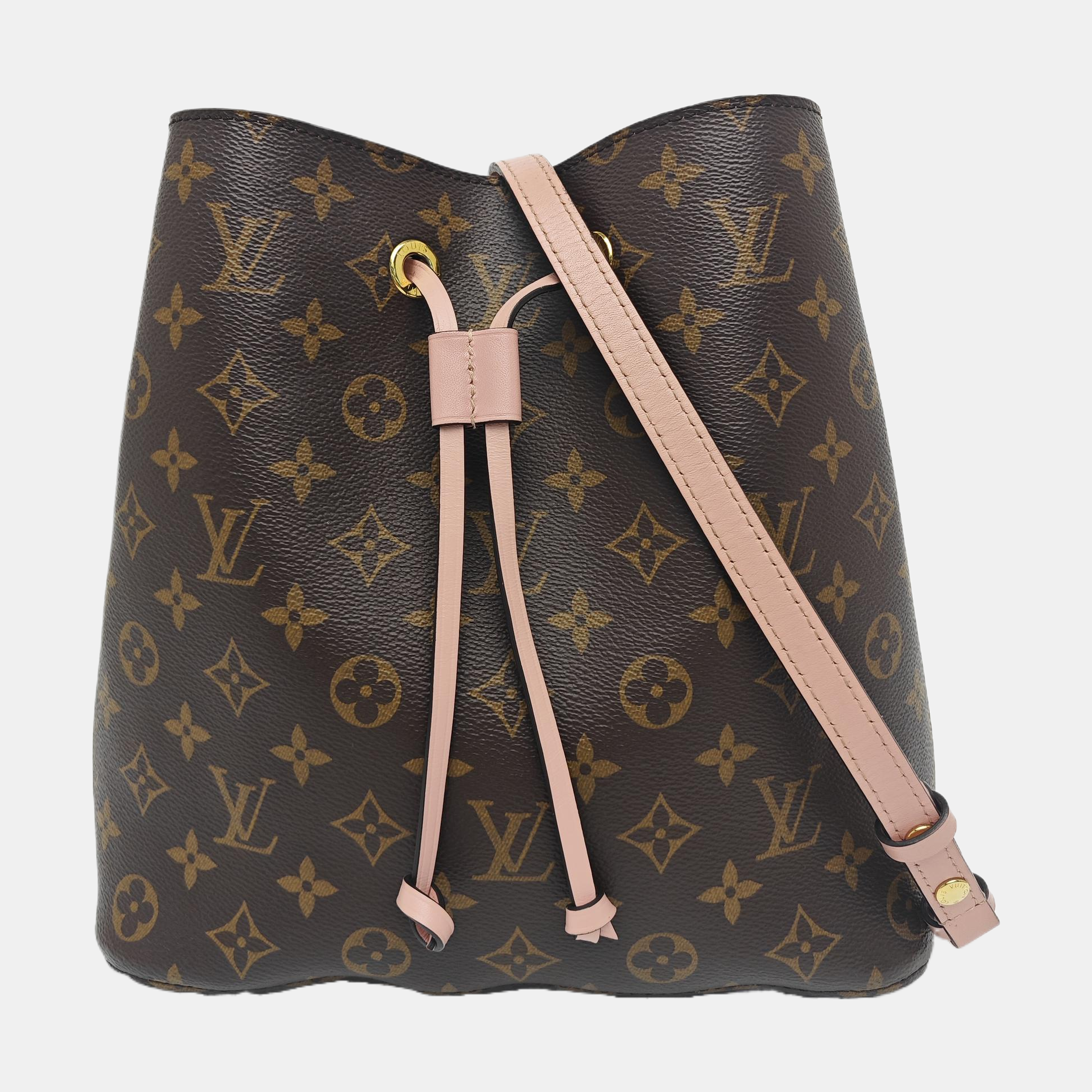 NÉONOÉ MM Monogram Coated Canvas Brown