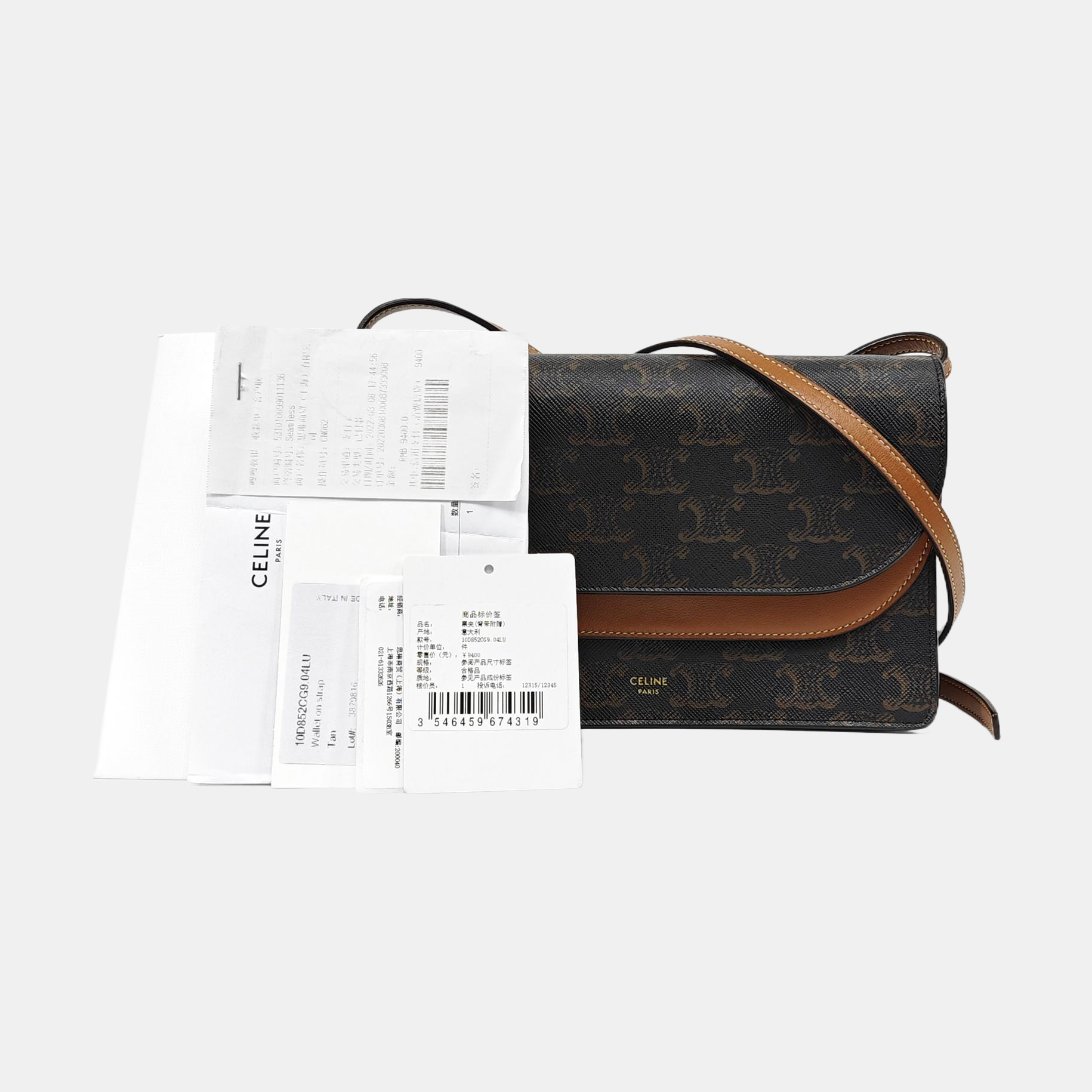 TRIOMPHE CANVAS Small Coated Canvas Brown