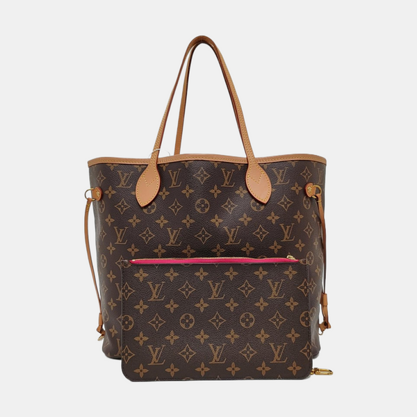 Authenticated pre-owned  NEVERFULL MM Monogram Coated Canvas Brown - Tote Bag at Looply