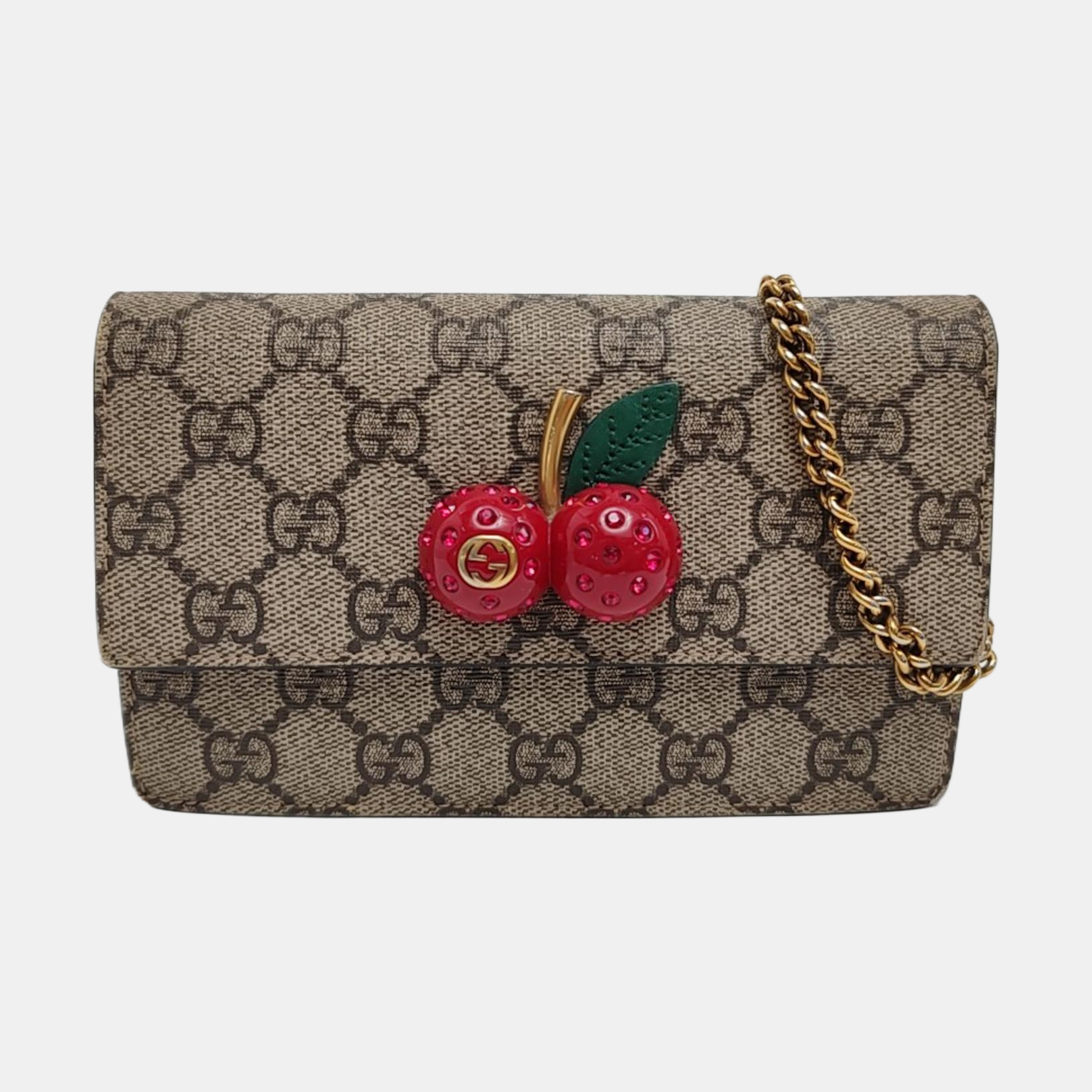 GG Supreme Mini Monogram Coated Canvas Beige