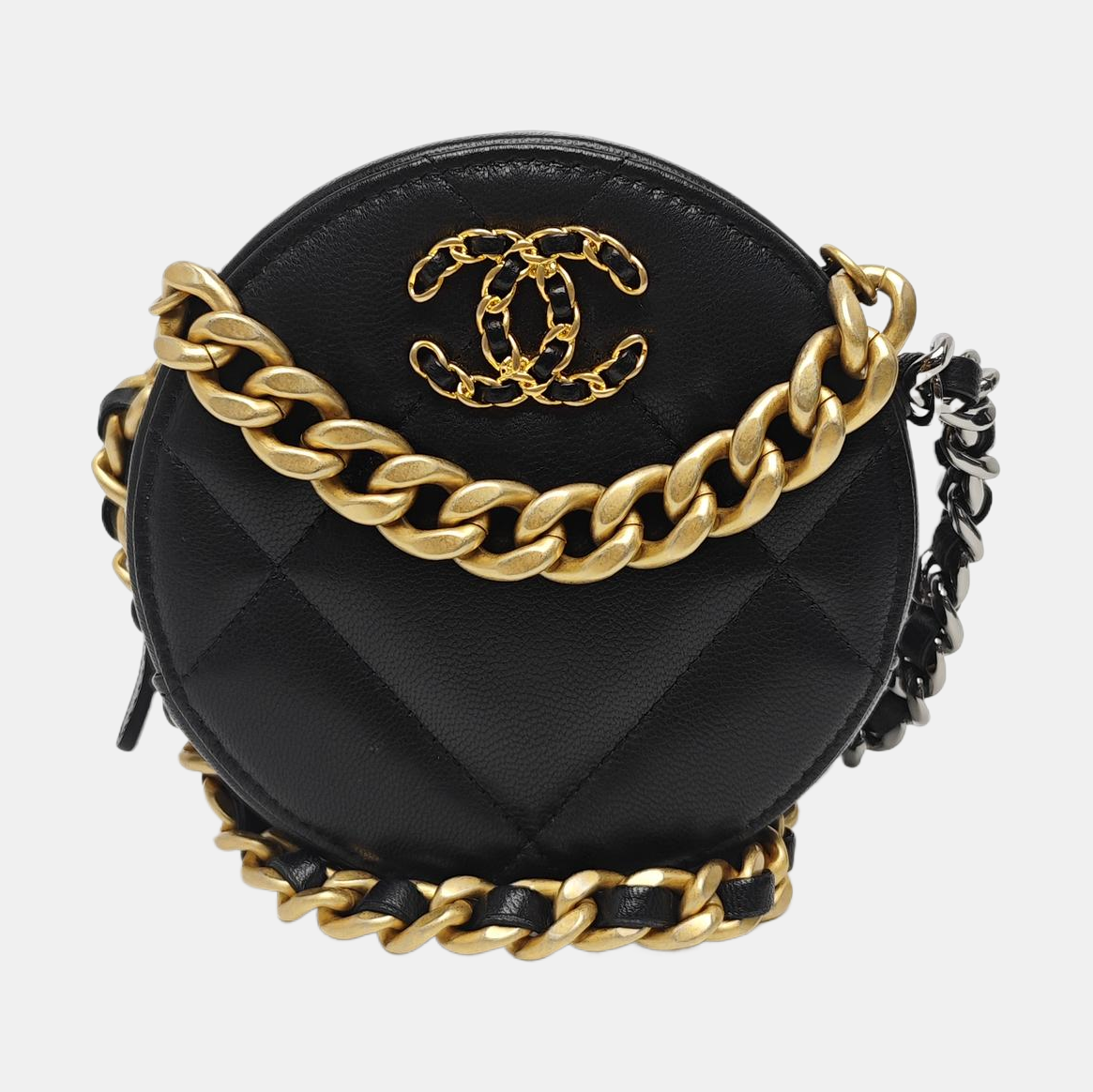 CHANEL 19 Small Quilted Lambskin Black