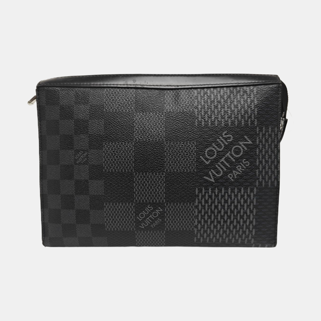 Pochette Voyag MM Damier Graphite Coated Canvas Gray