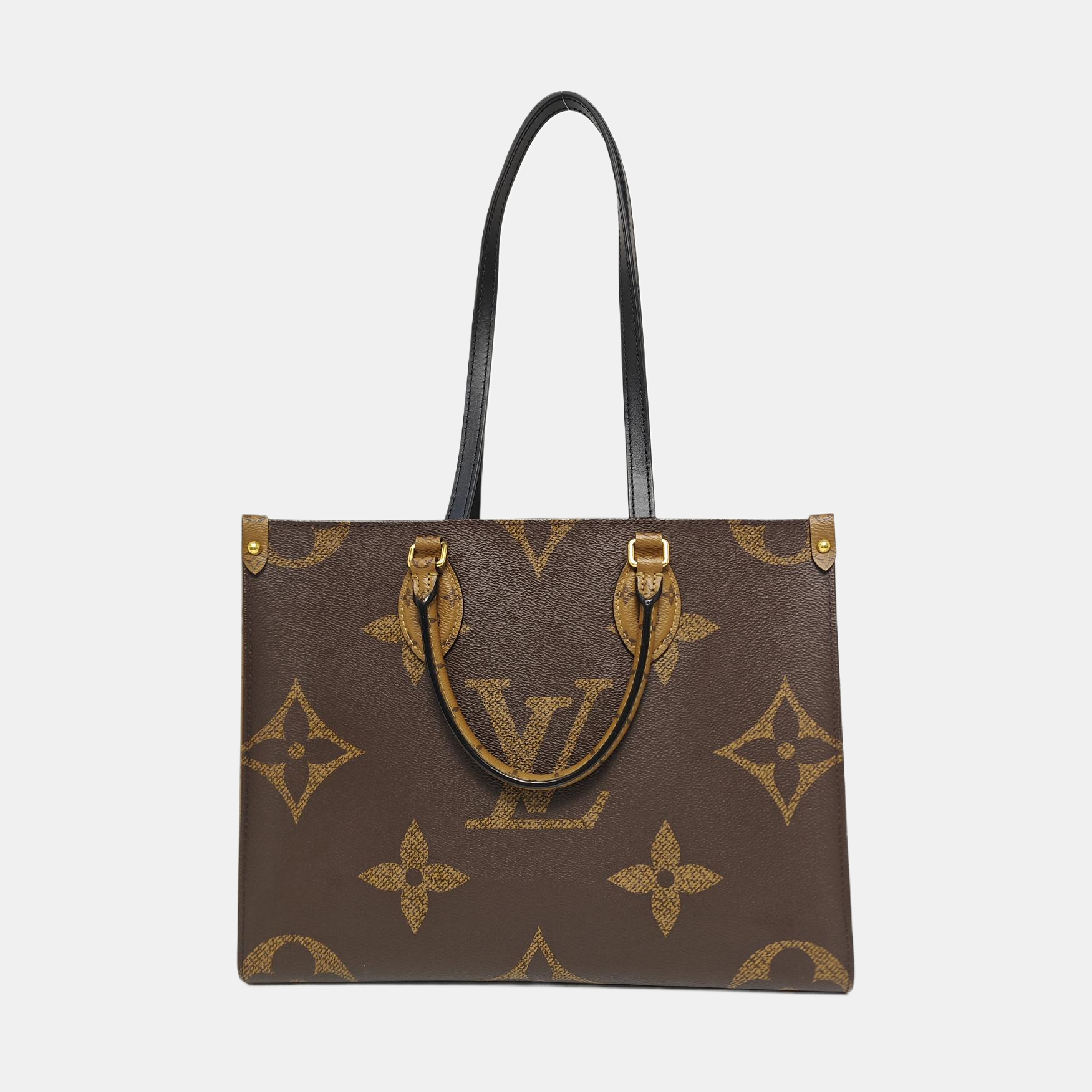ONTHEGO MM Monogram Coated Canvas Brown