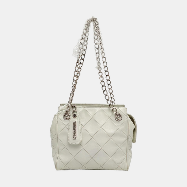 Quilted Lambskin White