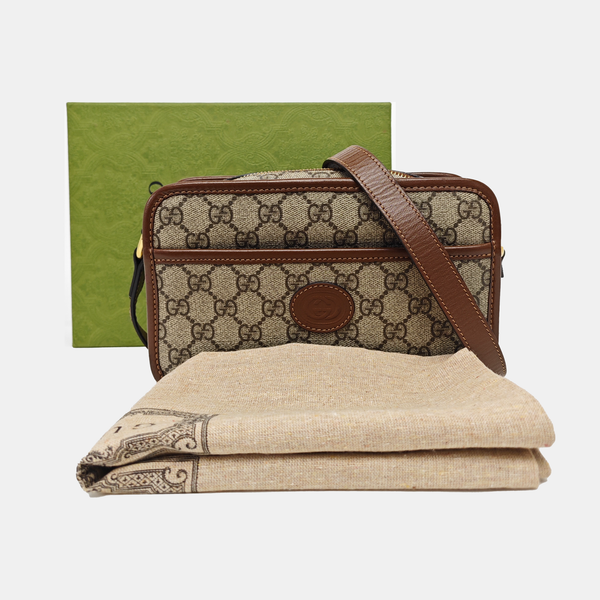 GG Supreme Mini Monogram Coated Canvas Beige