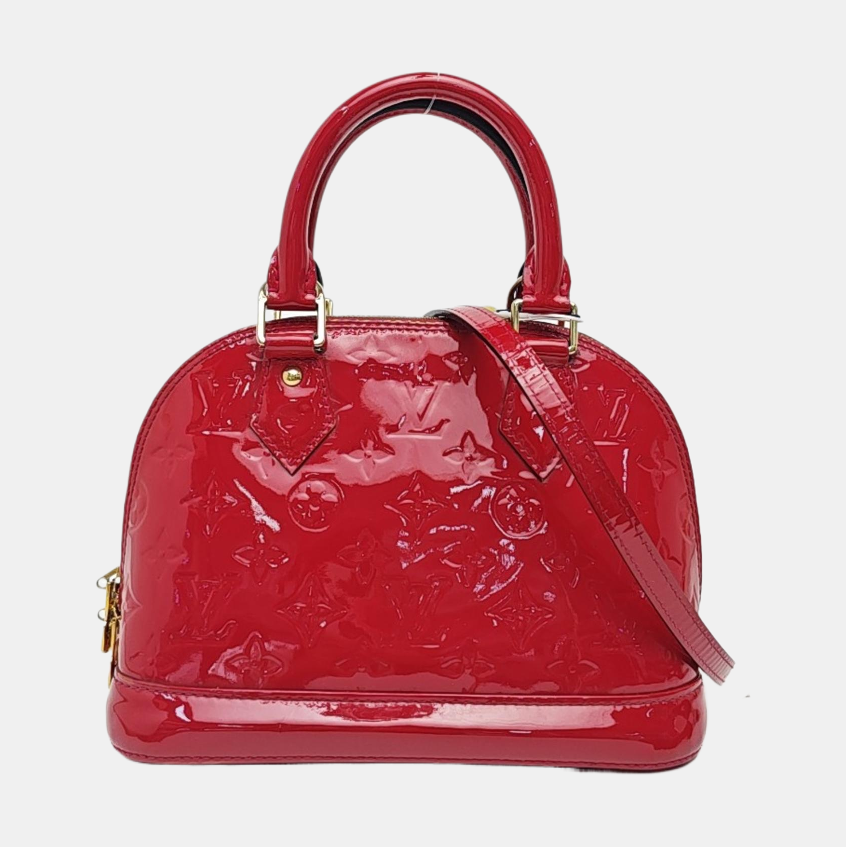 ALMA BB Monogram Patent Leather Red