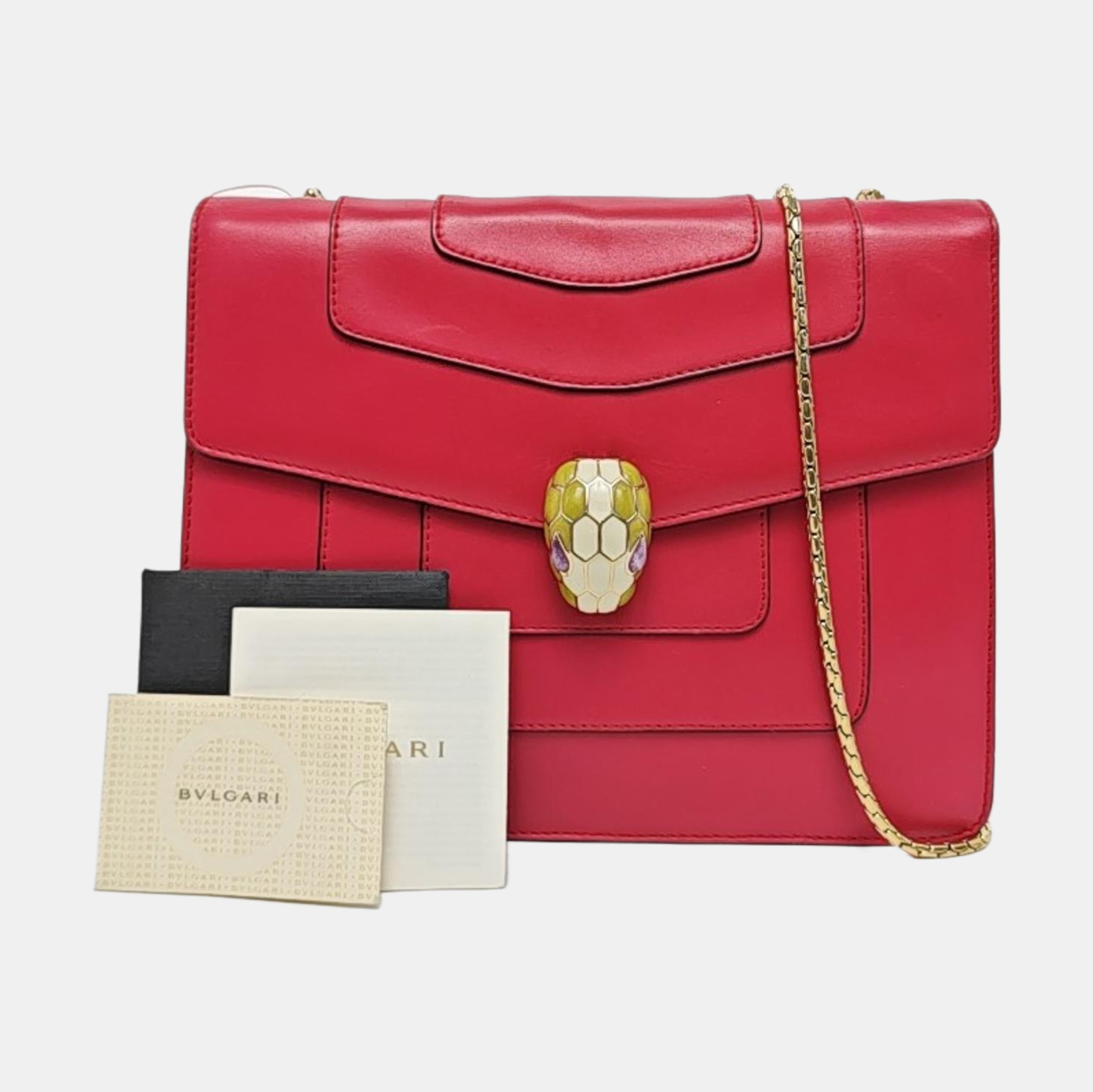 SERPENTI FOREVER Medium Quilted Calfskin Red