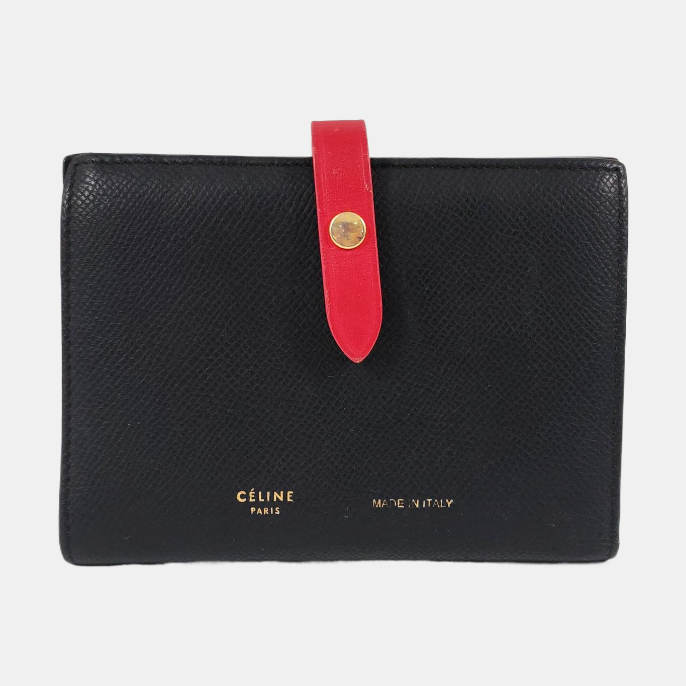 STRAP Calfskin Black Wallet