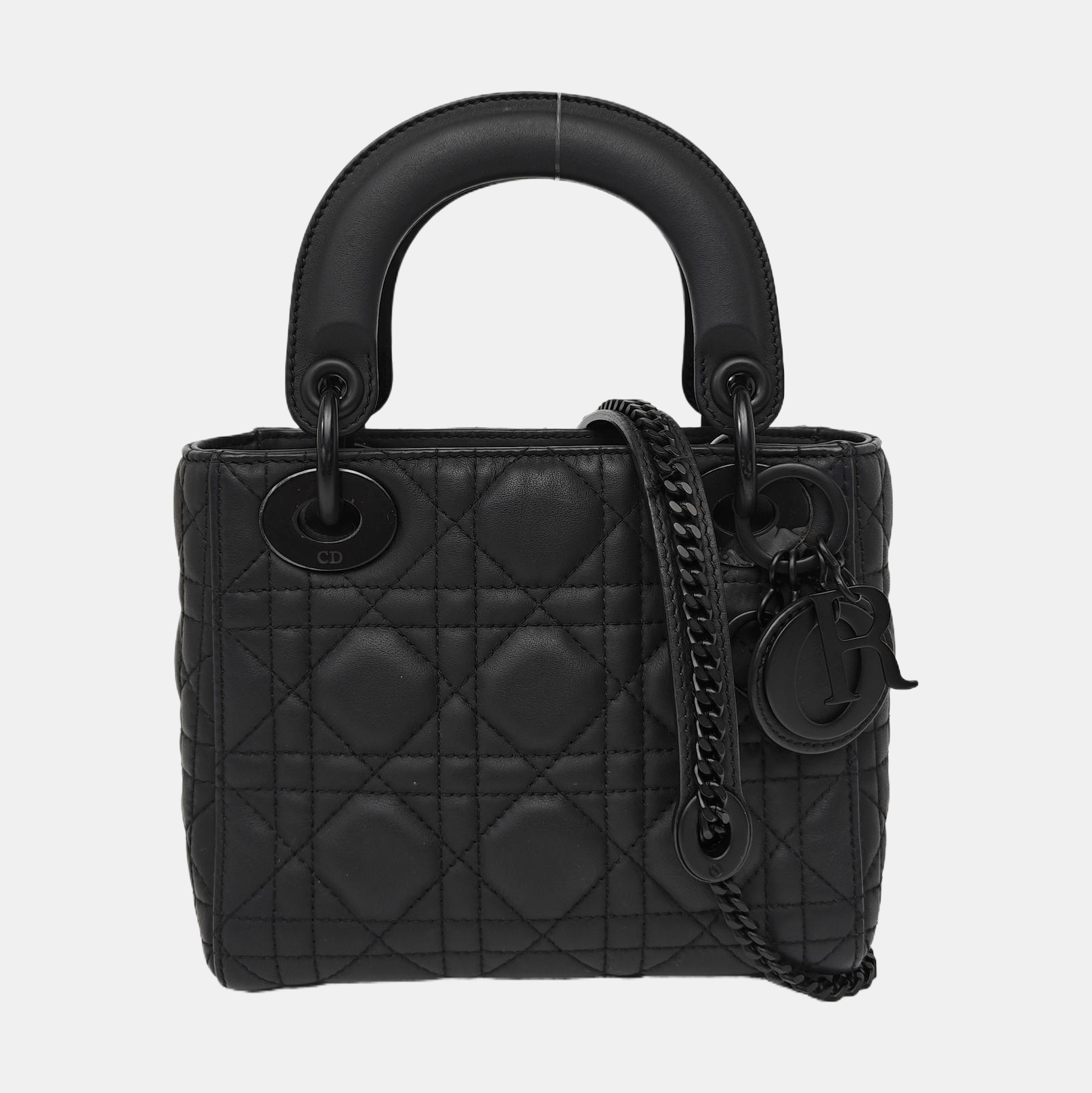 Lady Dior Mini Cannage Calfskin Black