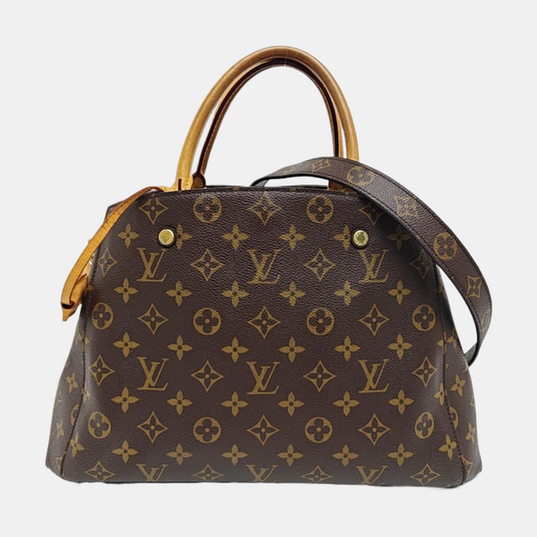 MONTAIGNE Monogram Coated Canvas Brown