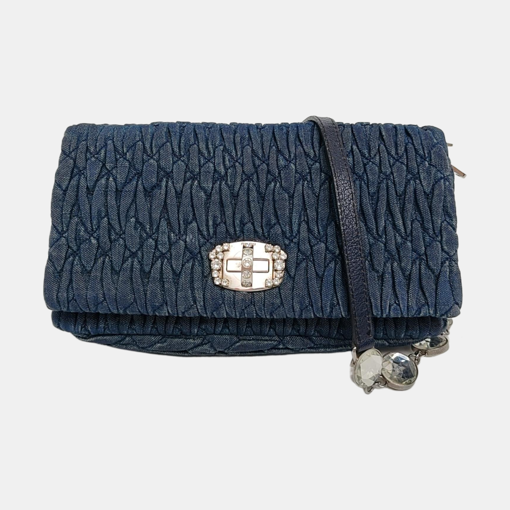Crystal Quilted Denim Blue
