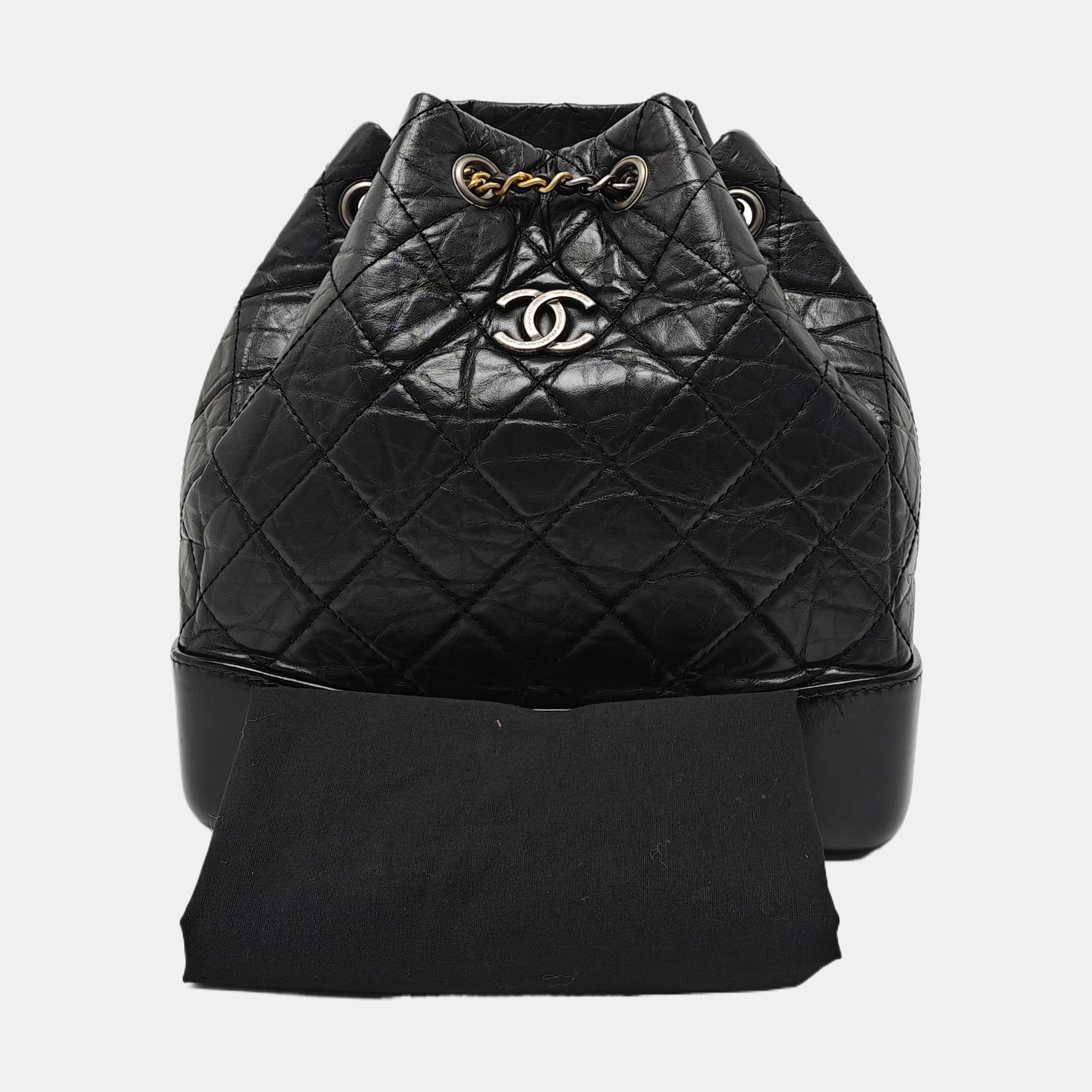 GABRIELLE Small Quilted Calfskin Black