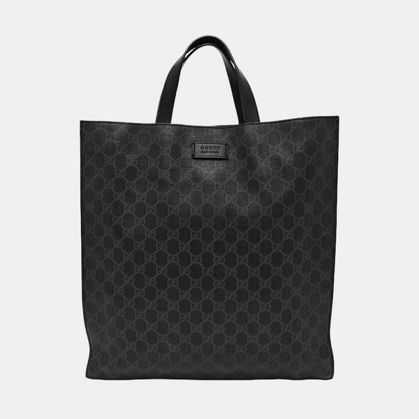 Monogram Coated Canvas Tote Bag Black