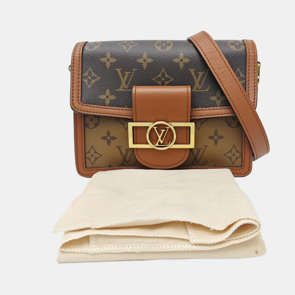 DAUPHINE Mini Monogram Coated Canvas Brown