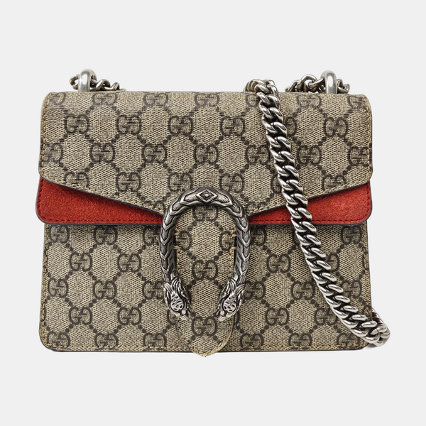 Dionysus Mini Monogram Coated Canvas Beige