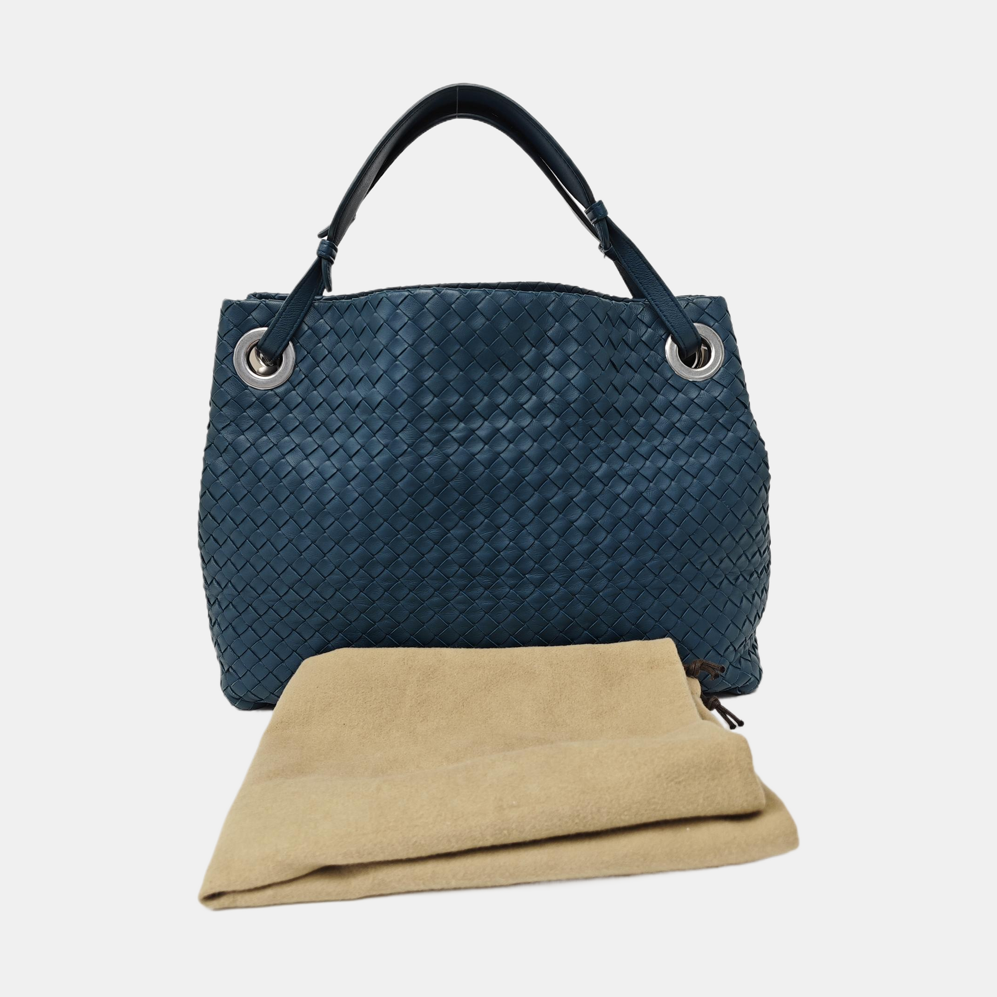 Lambskin Tote Bag Blue