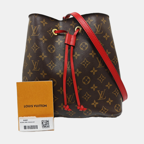 NÉONOÉ MM Monogram Coated Canvas Brown