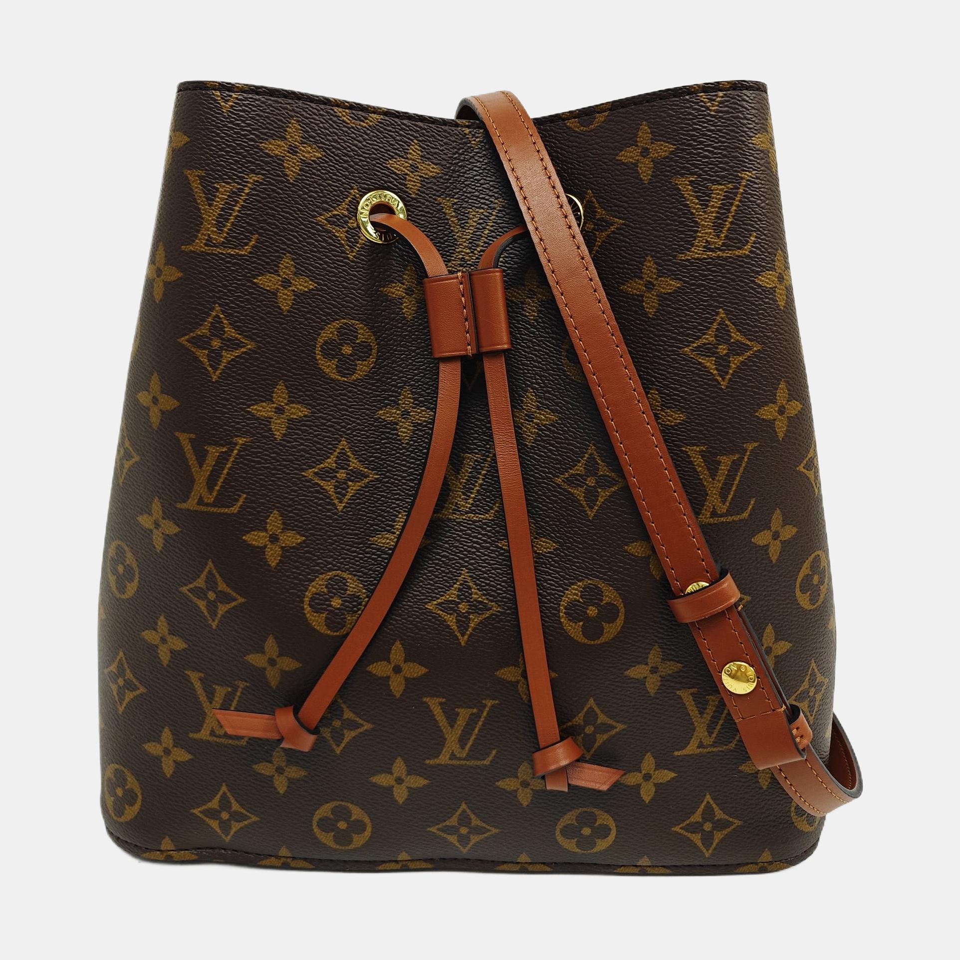NÉONOÉ MM Monogram Coated Canvas Brown