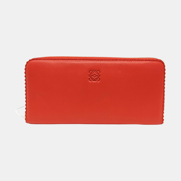 Brand Lambskin Red Wallet