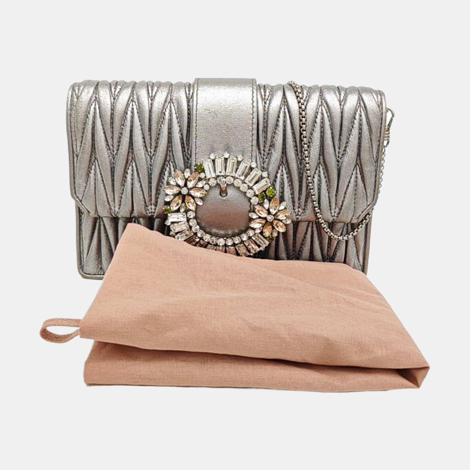 Matelassé Quilted Lambskin Silver