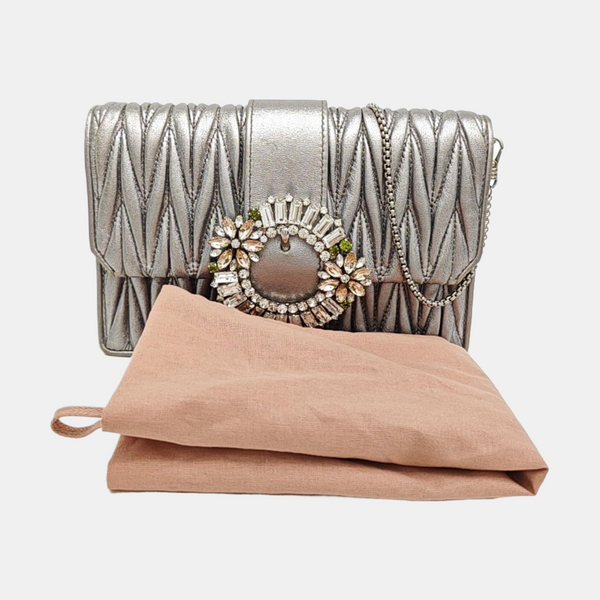 Matelassé Quilted Lambskin Silver