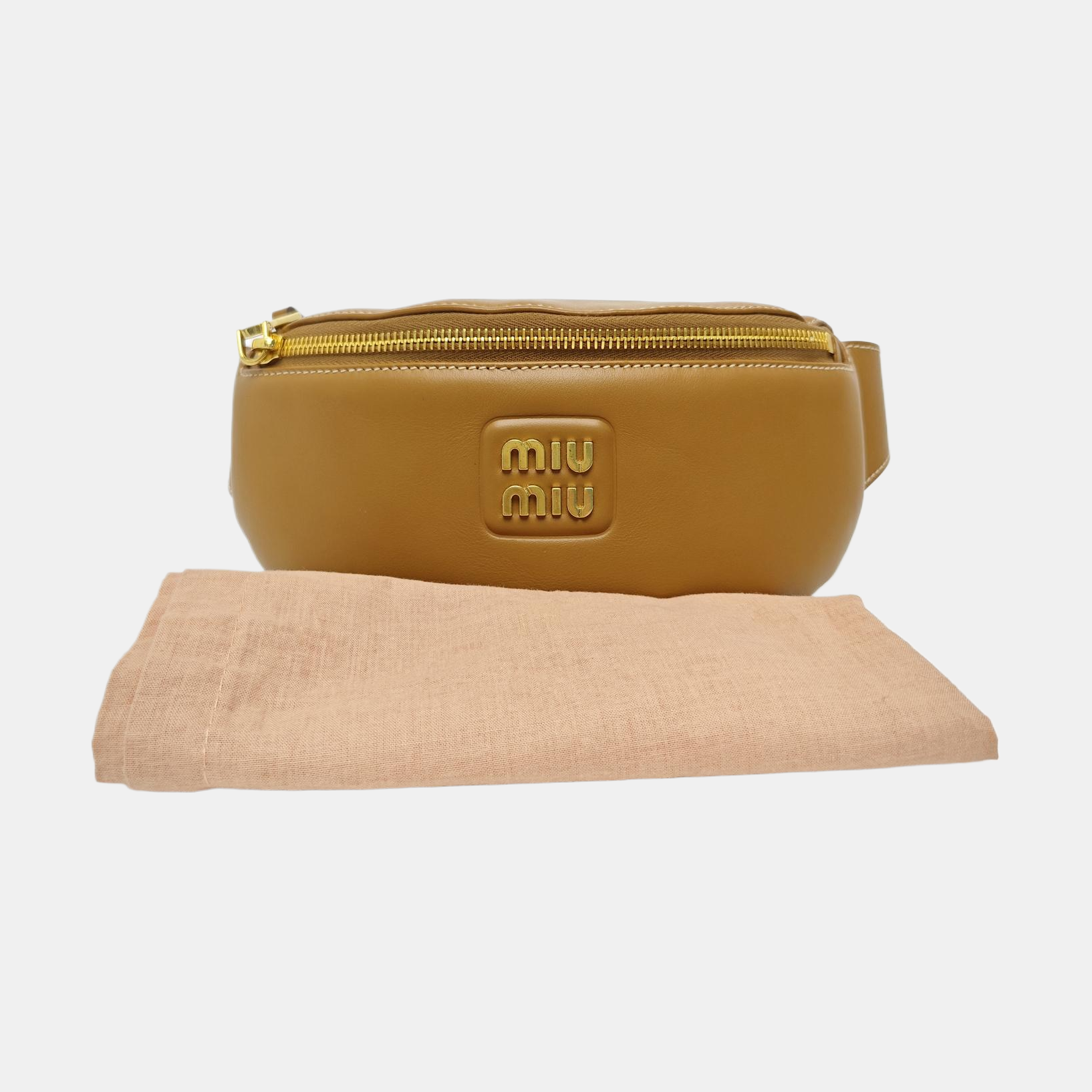 Two-Tone Waist Bag Calfskin Brown