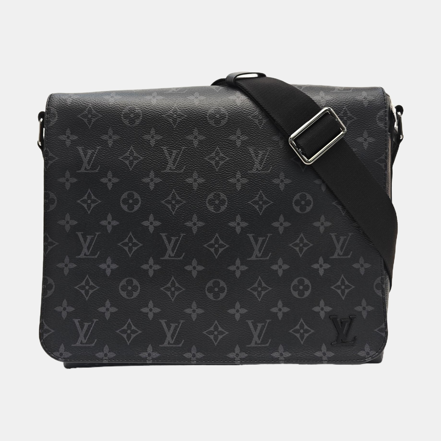 DISTRICT MM Monogram Coated Canvas Black