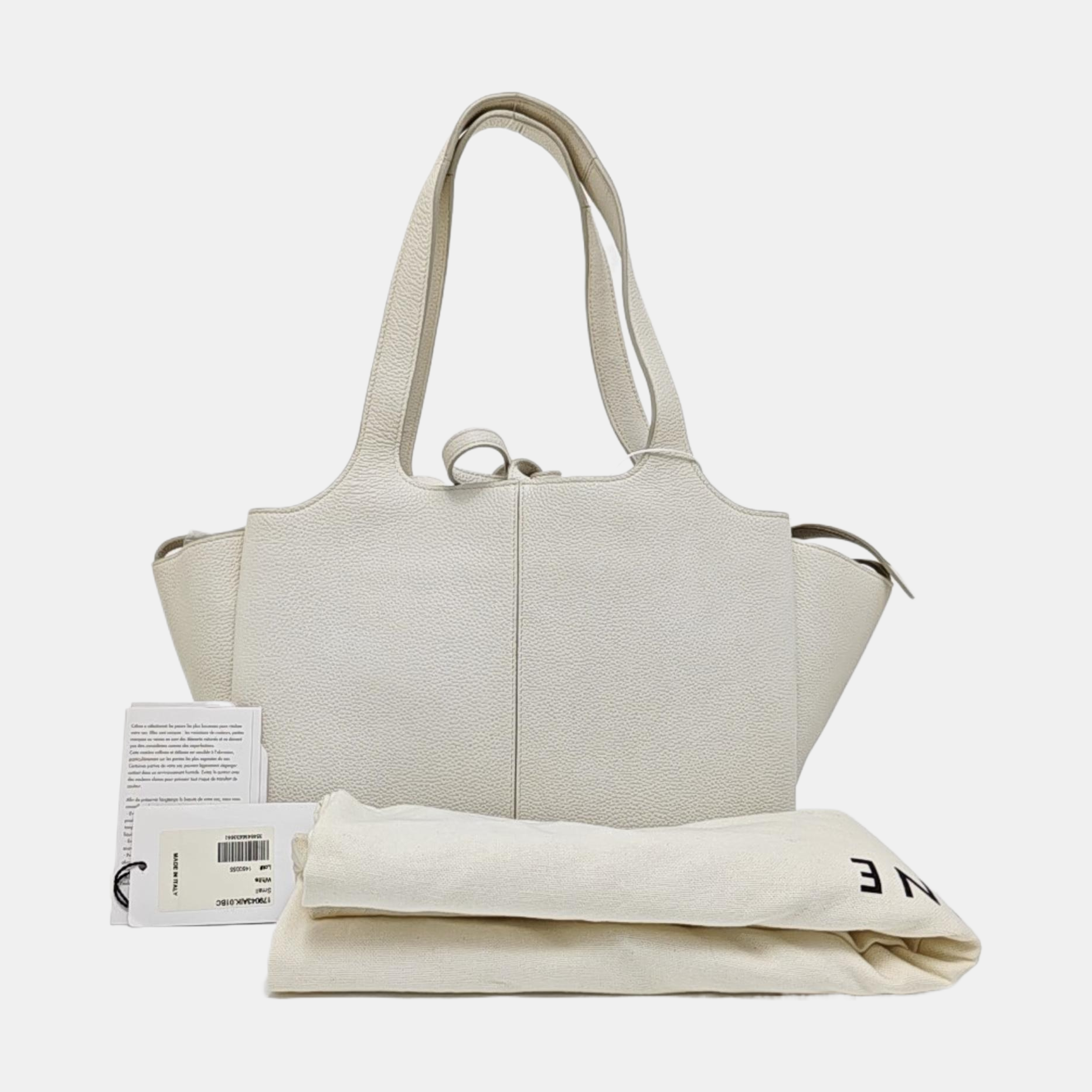 TRI FOLD Calfskin White