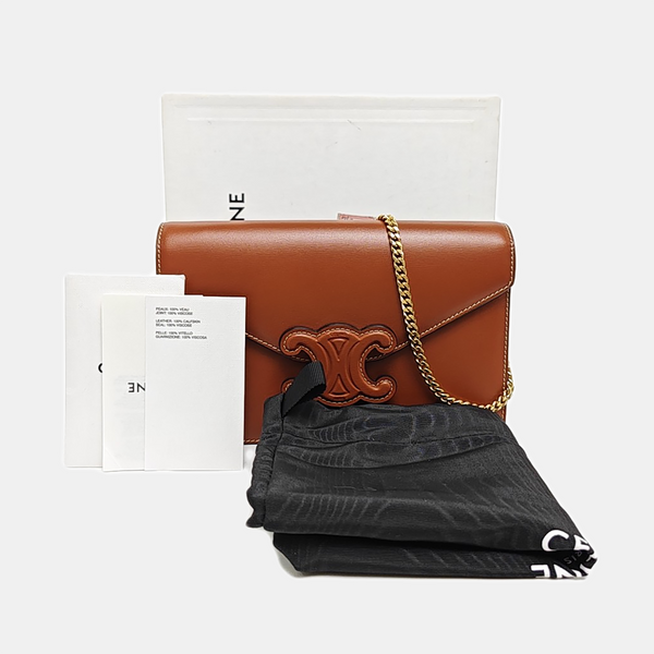 TRIOMPHE Small Calfskin Brown