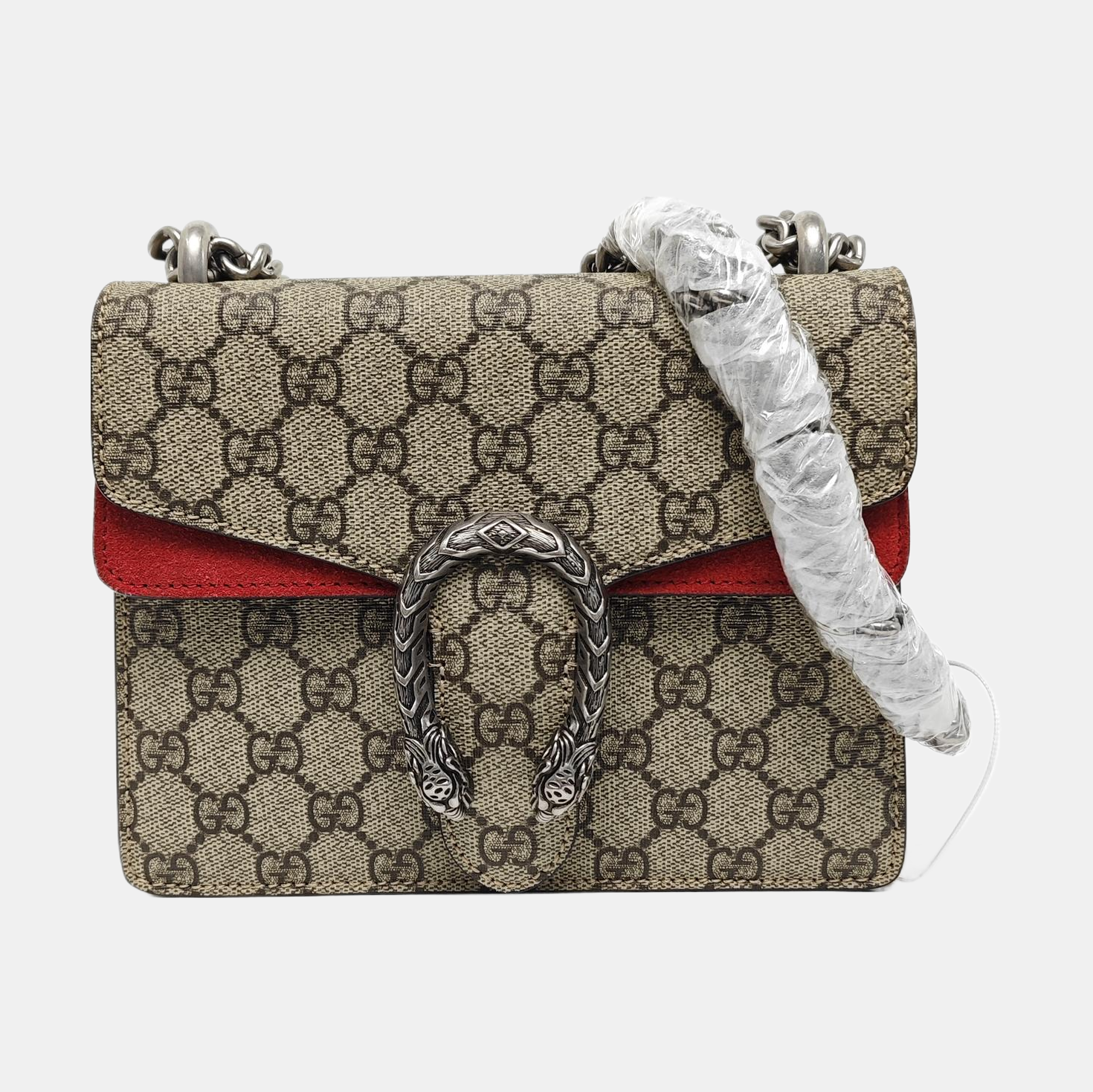 Dionysus Mini Monogram Coated Canvas Beige