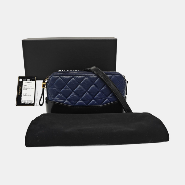 GABRIELLE Mini Quilted Calfskin Blue