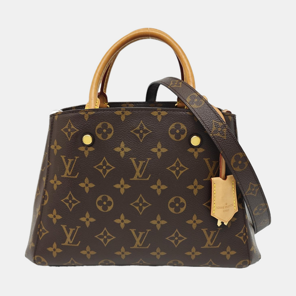 MONTAIGNE Monogram Coated Canvas Brown