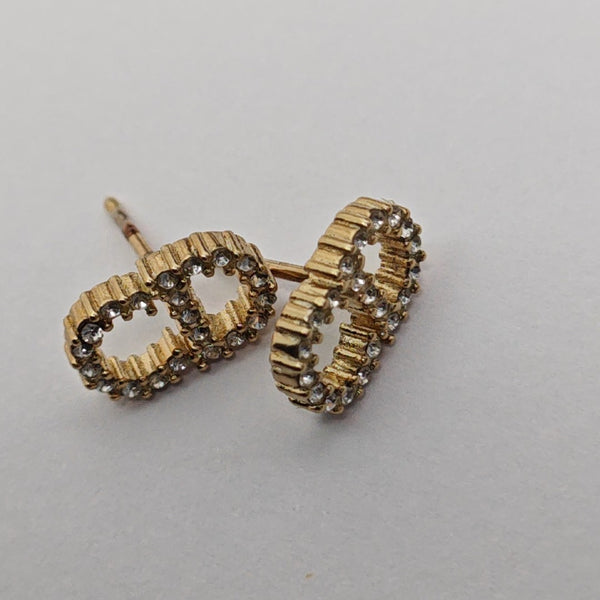 Clair D Lune Crystal Clear Stud Earrings