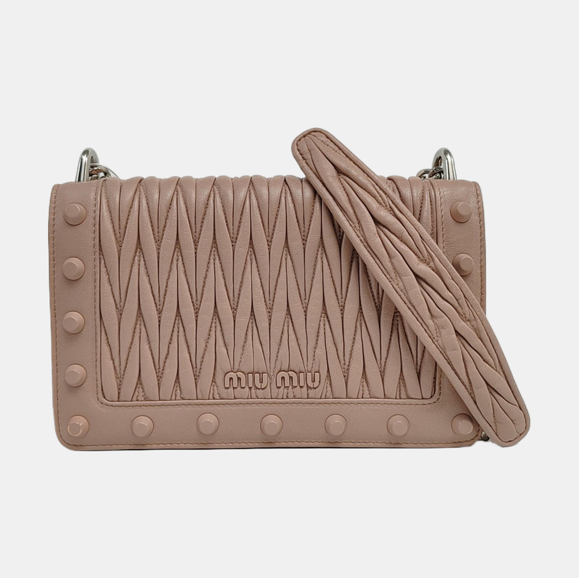 Quilted Lambskin Crossbody Bag Pink