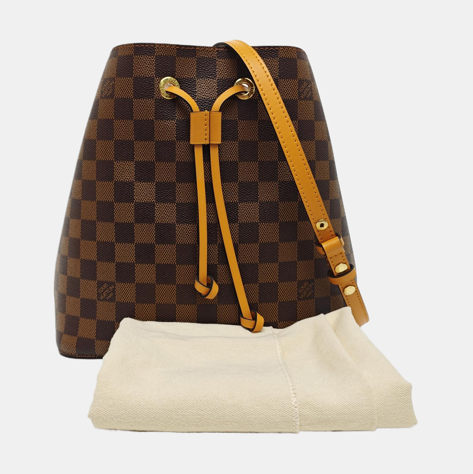 NÉONOÉ MM Damier Ebene Coated Canvas Brown