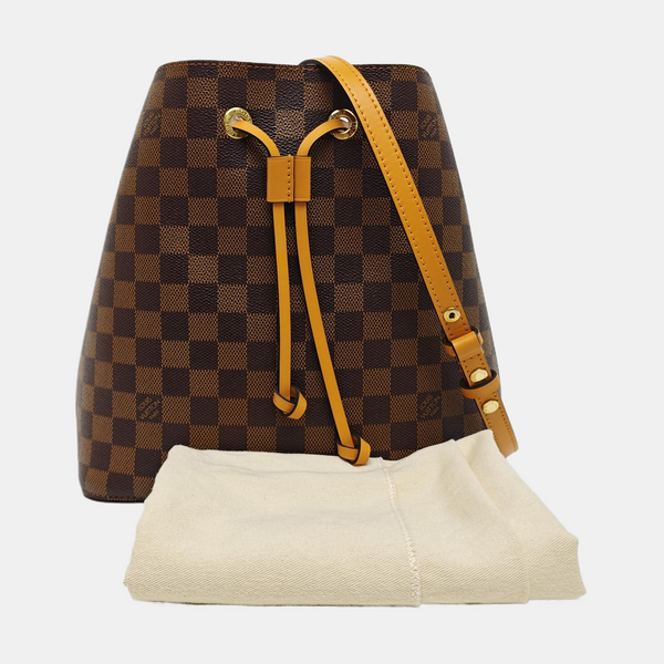NÉONOÉ MM Damier Ebene Coated Canvas Brown