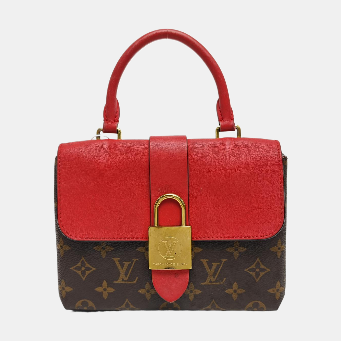 LOCKY BB Monogram Coated Canvas Red