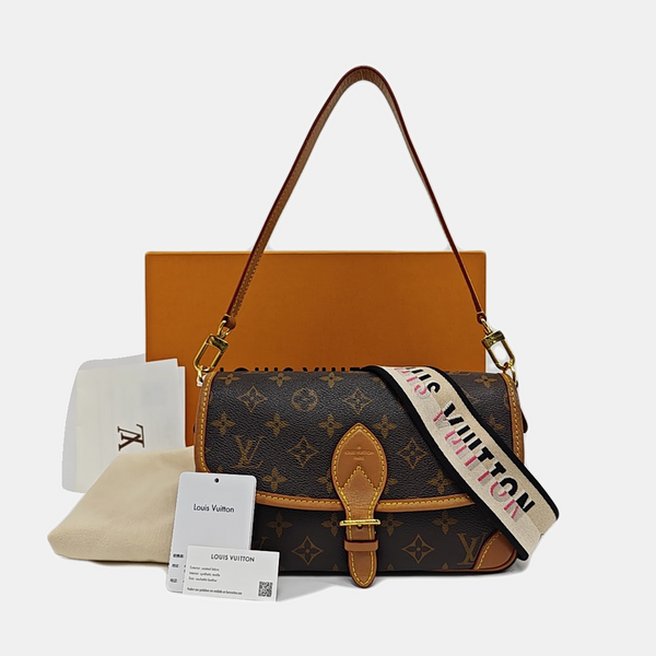 DIANE Monogram Coated Canvas Brown