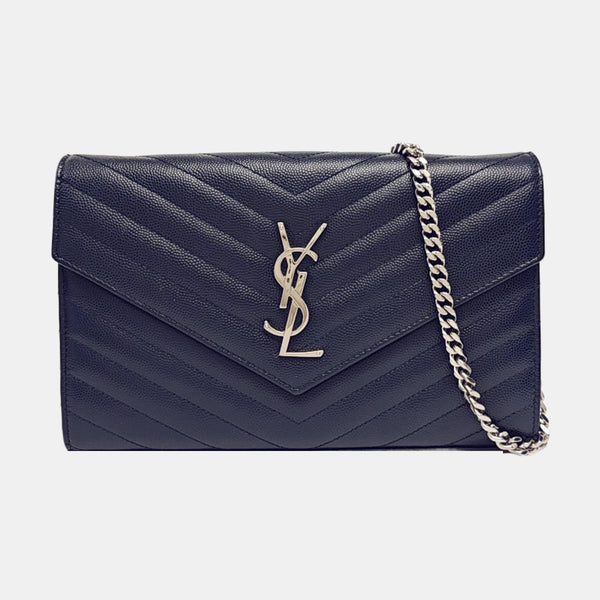 MONOGRAM Chevron Calfskin Blue