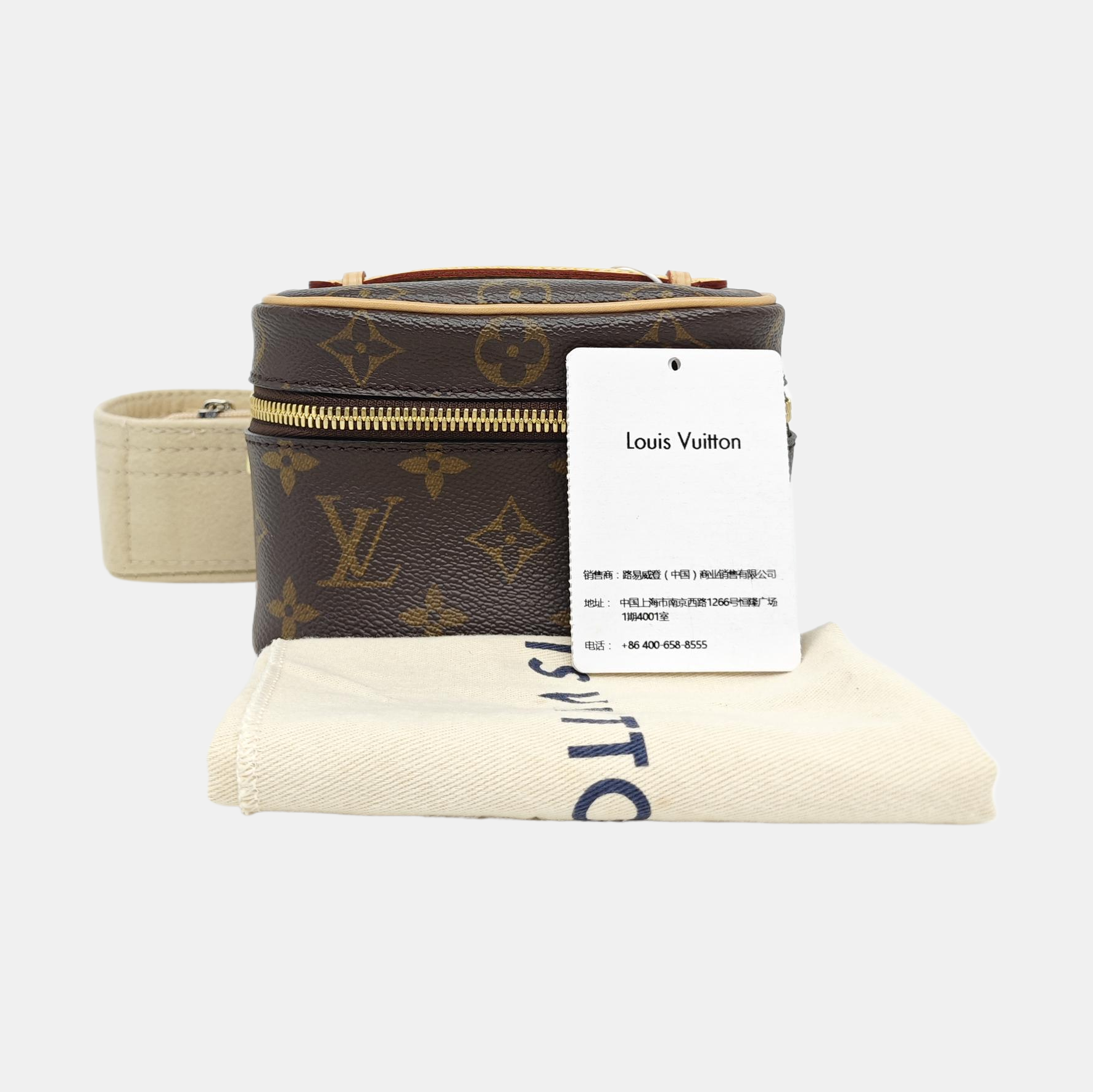 NICE Super Mini Monogram Coated Canvas Brown