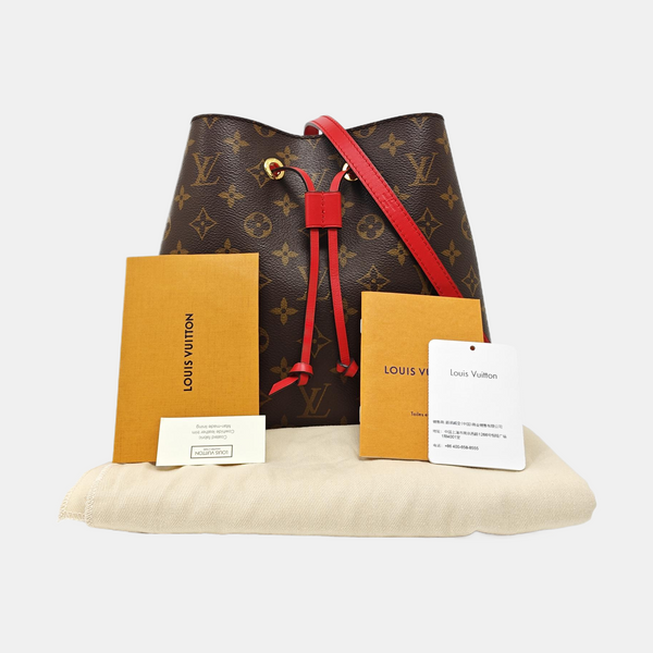 NÉONOÉ MM Monogram Coated Canvas Brown