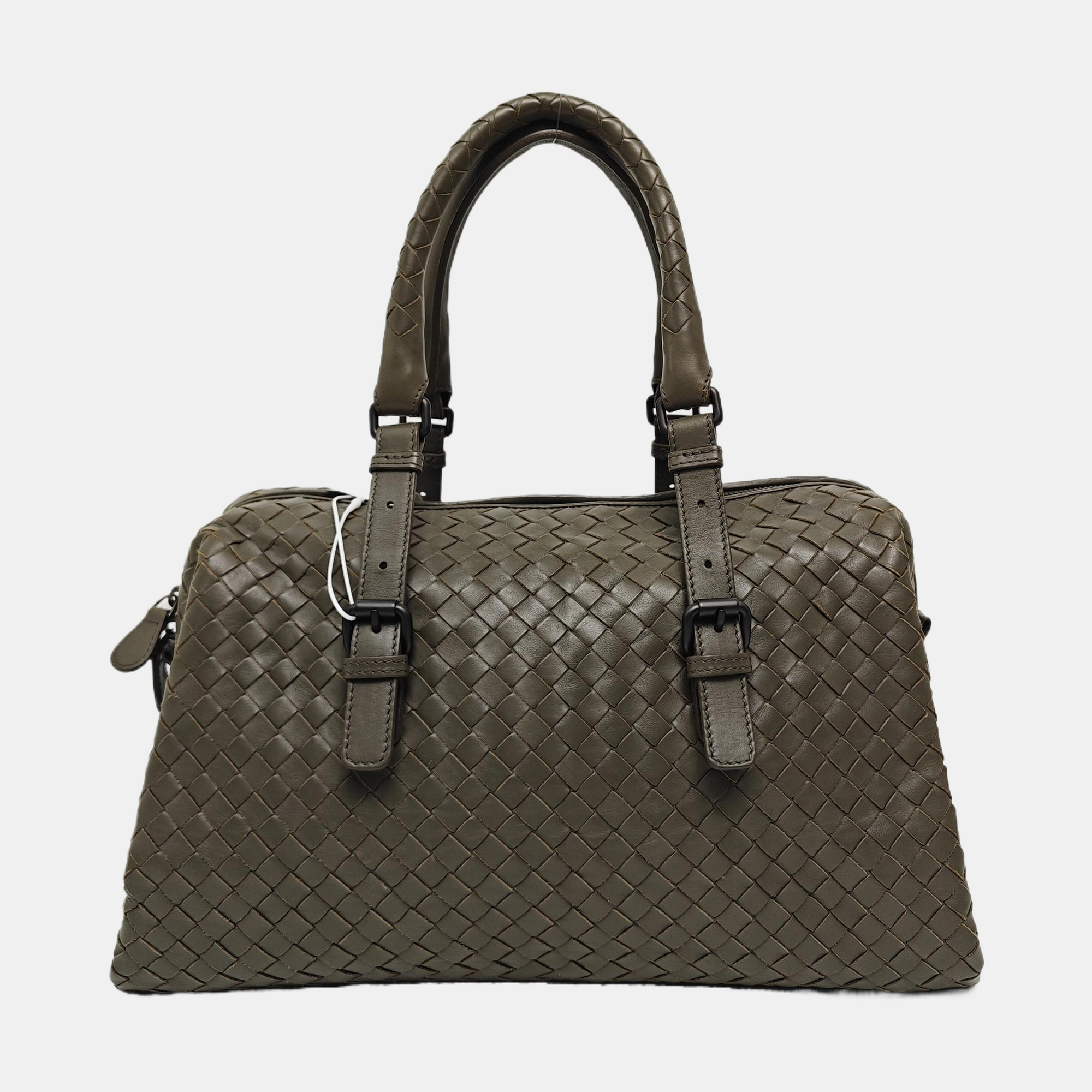 Calfskin Top Handle Bag Gray