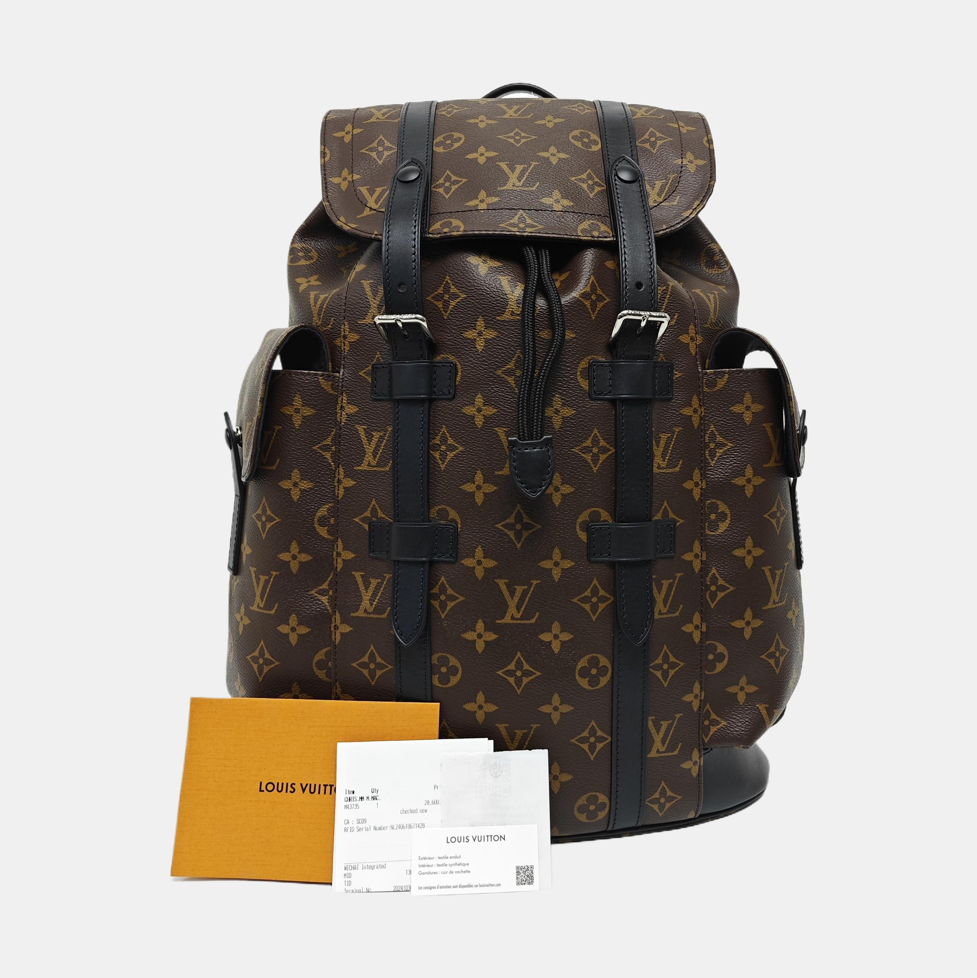 CHRISTOPHER MM Monogram Coated Canvas Brown