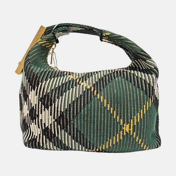 Fabric Top Handle Bag Green