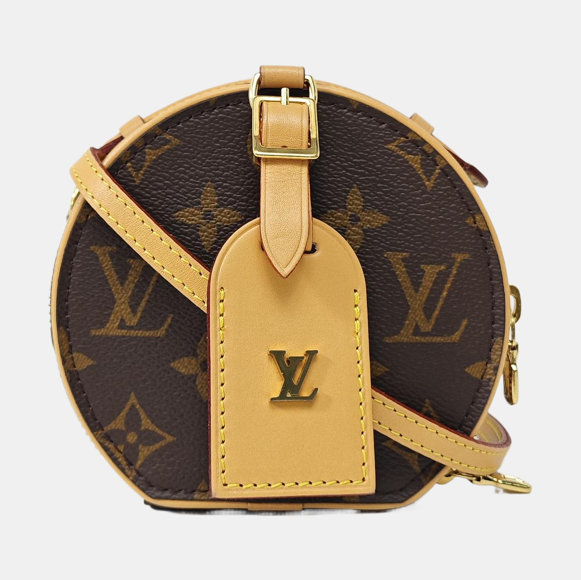 BOITE CHAPEAU Mini Monogram Coated Canvas Brown